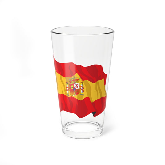 Spain flag waving icon (Spain) Pint Glass 16oz