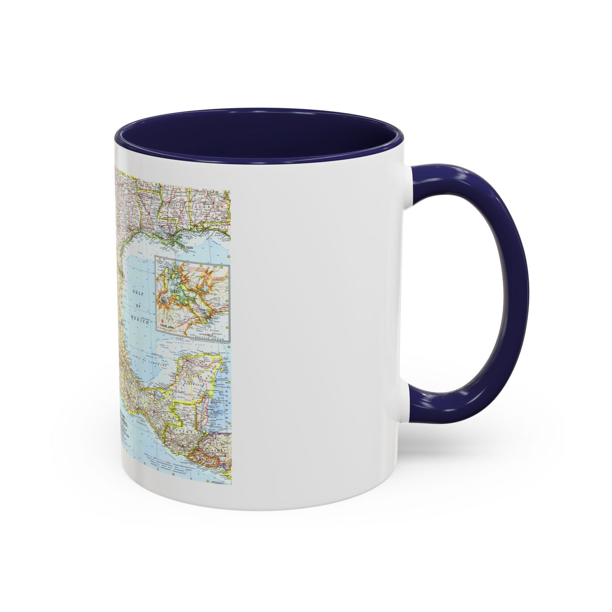 Central America - Mexico (1961) (Map) Accent Coffee Mug