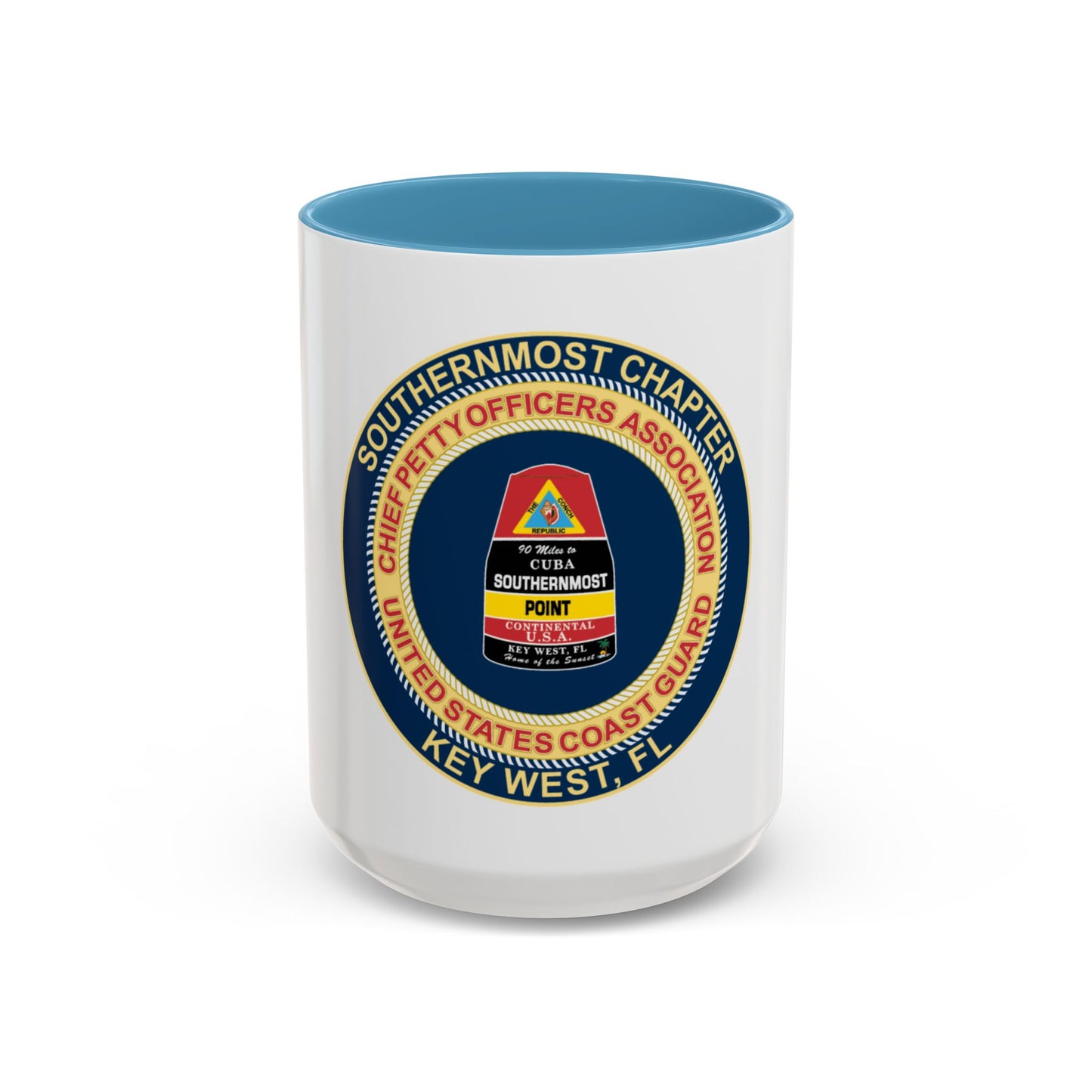 USCG CPOA Key West FL Southernmost Chapter (U.S. Coast Guard) Accent Coffee Mug