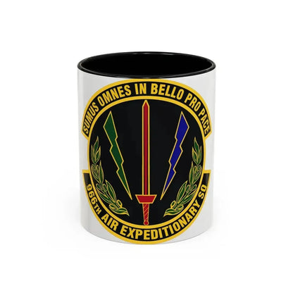 966th Air Expeditionary Squadron (U.S. Air Force) Accent Coffee Mug 11oz Black - Go Mug Yourself