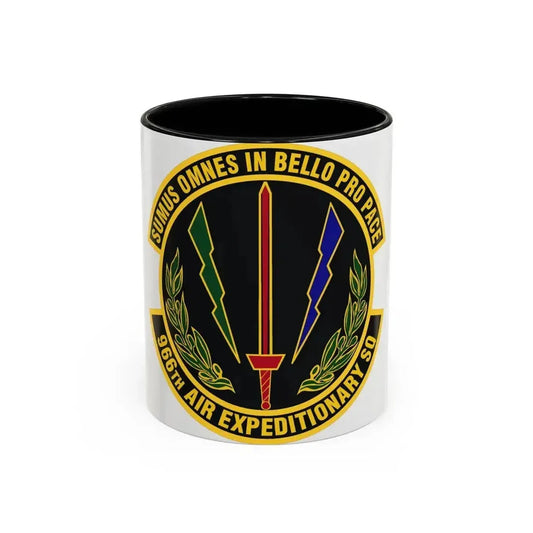 966th Air Expeditionary Squadron (U.S. Air Force) Accent Coffee Mug 11oz Black - Go Mug Yourself