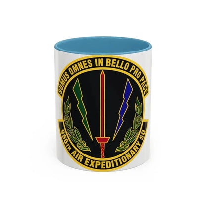 966th Air Expeditionary Squadron (U.S. Air Force) Accent Coffee Mug 11oz Light Blue - Go Mug Yourself