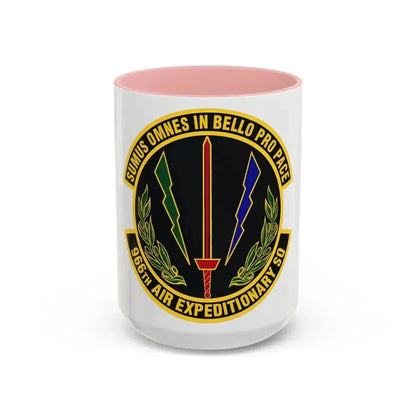 966th Air Expeditionary Squadron (U.S. Air Force) Accent Coffee Mug 15oz Pink - Go Mug Yourself