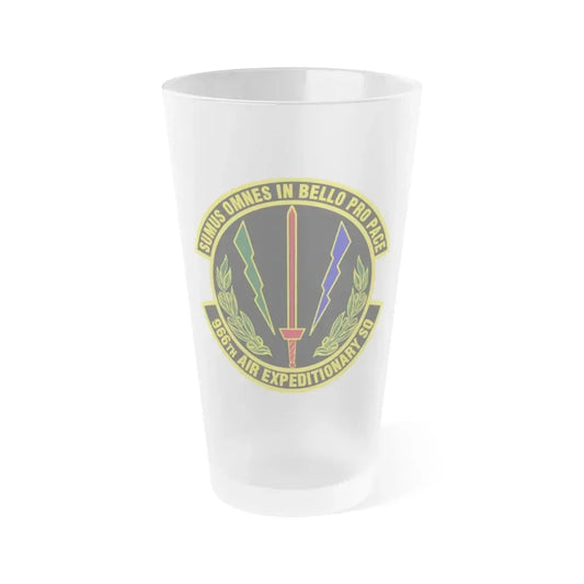 966th Air Expeditionary Squadron (U.S. Air Force) Frosted Pint Glass 16oz Default Title - Go Mug Yourself