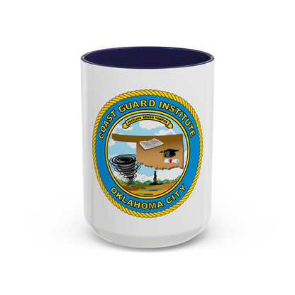USCG Institute Oklahoma City (U.S. Coast Guard) Accent Coffee Mug