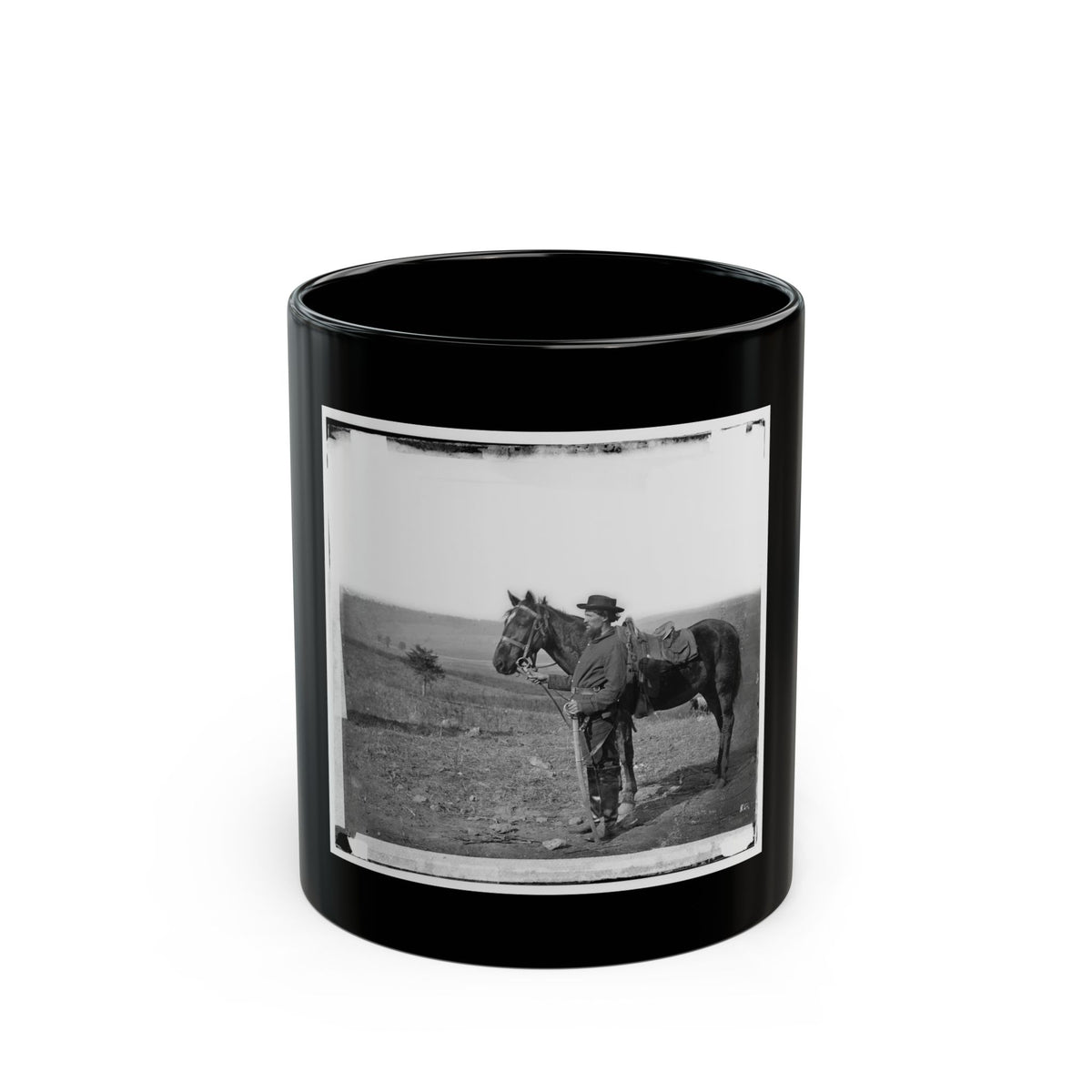Antietam, Md. A Cavalry Orderly (U.S. Civil War) Black Coffee Mug