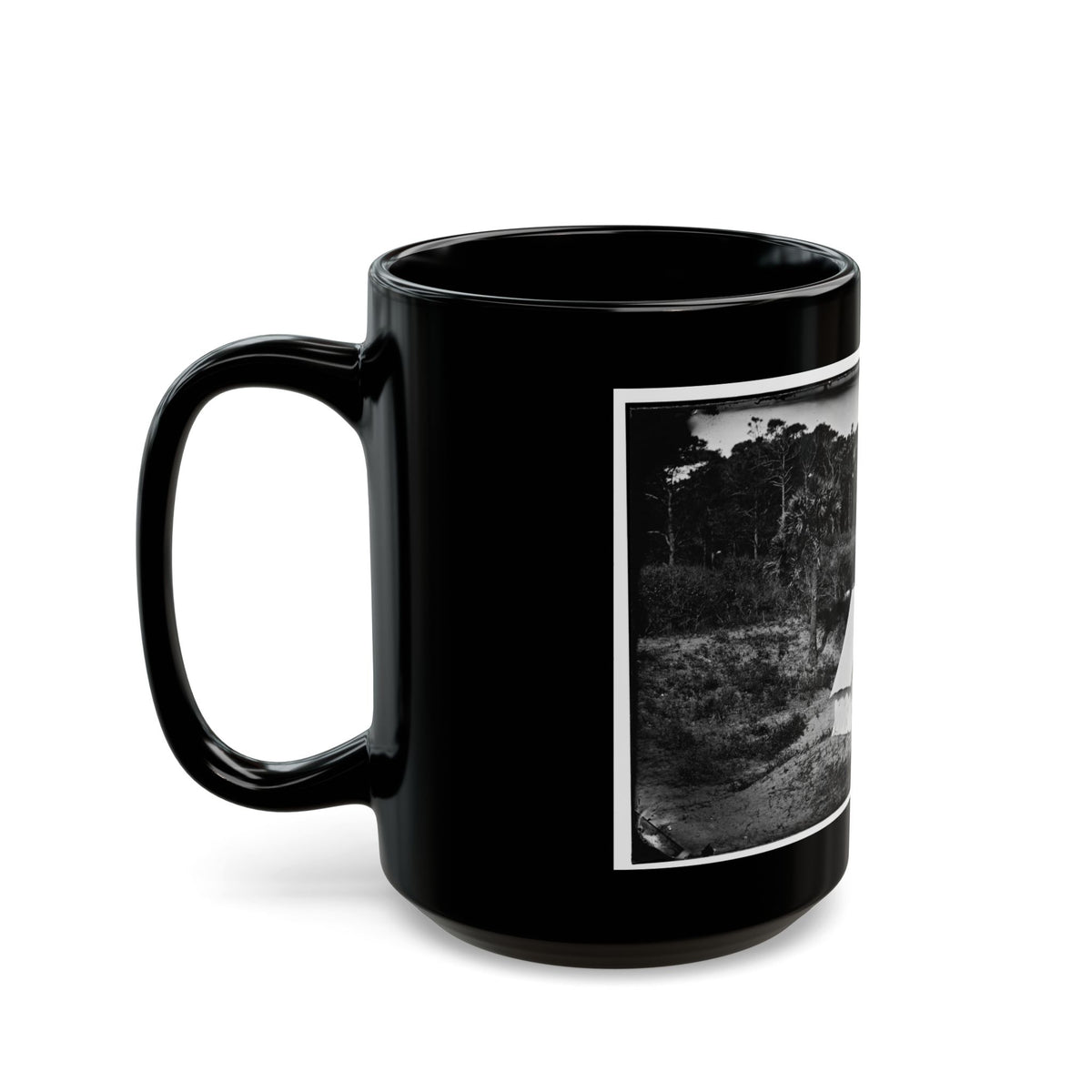 Morris Island, South Carolina. Two Men In Front Of Tent (U.S. Civil War) Black Coffee Mug