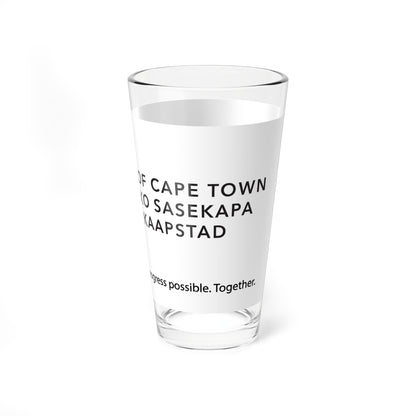 Flag of Cape Town South Africa (South Africa) Pint Glass 16oz