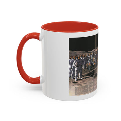 Space - Teammates in Mankind's Greatest Adventure (1973) (Map) Accent Coffee Mug