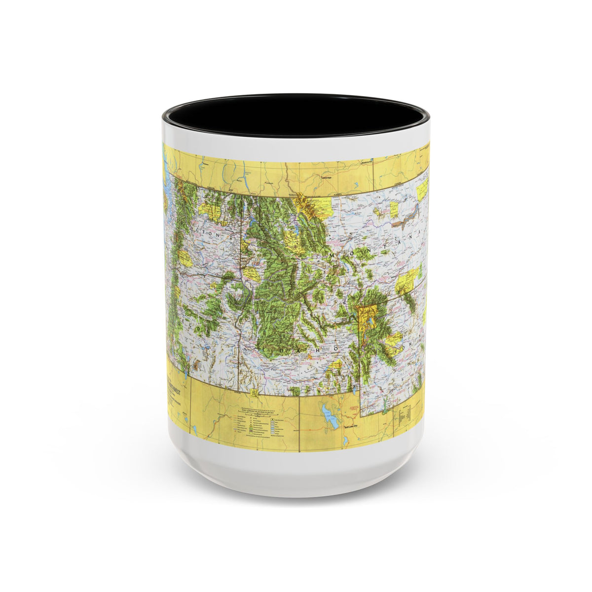 USA - Northwest 1 (1973) (Map) Accent Coffee Mug