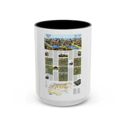 Alps, The - A Traveller's Map (1985) (Map) Accent Coffee Mug