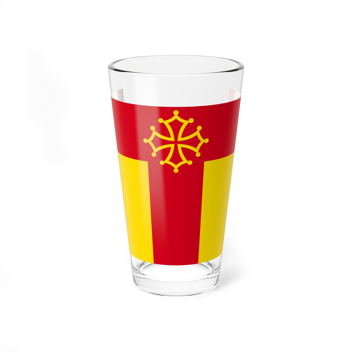 Drapeau fr departement Tarn (France) Pint Glass 16oz