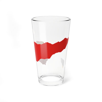 Flag map of East Timor Pint Glass 16oz