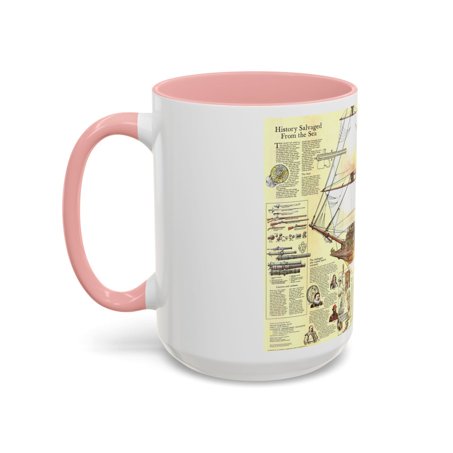 History Salvaged from the Sea (1977) (Map) Accent Coffee Mug