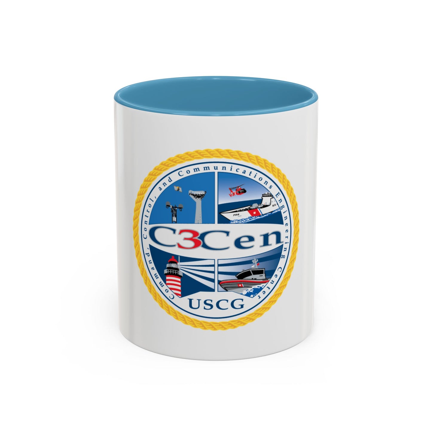 USCG C3 Cen Command Control Comm Engineering (U.S. Coast Guard) Accent Coffee Mug