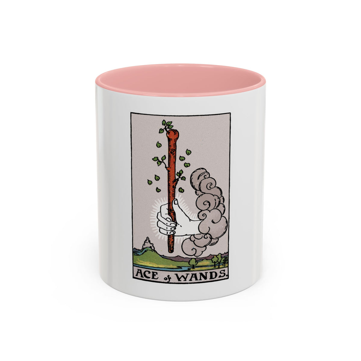 The Ace of Wands (Tarot Card) Accent Coffee Mug