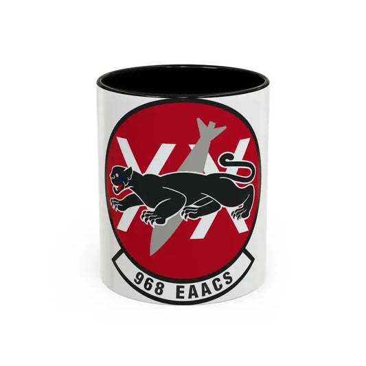 968th Expeditionary Airborne Air Control Squadron (U.S. Air Force) Accent Coffee Mug 11oz Black - Go Mug Yourself