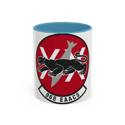 968th Expeditionary Airborne Air Control Squadron (U.S. Air Force) Accent Coffee Mug 11oz Light Blue - Go Mug Yourself
