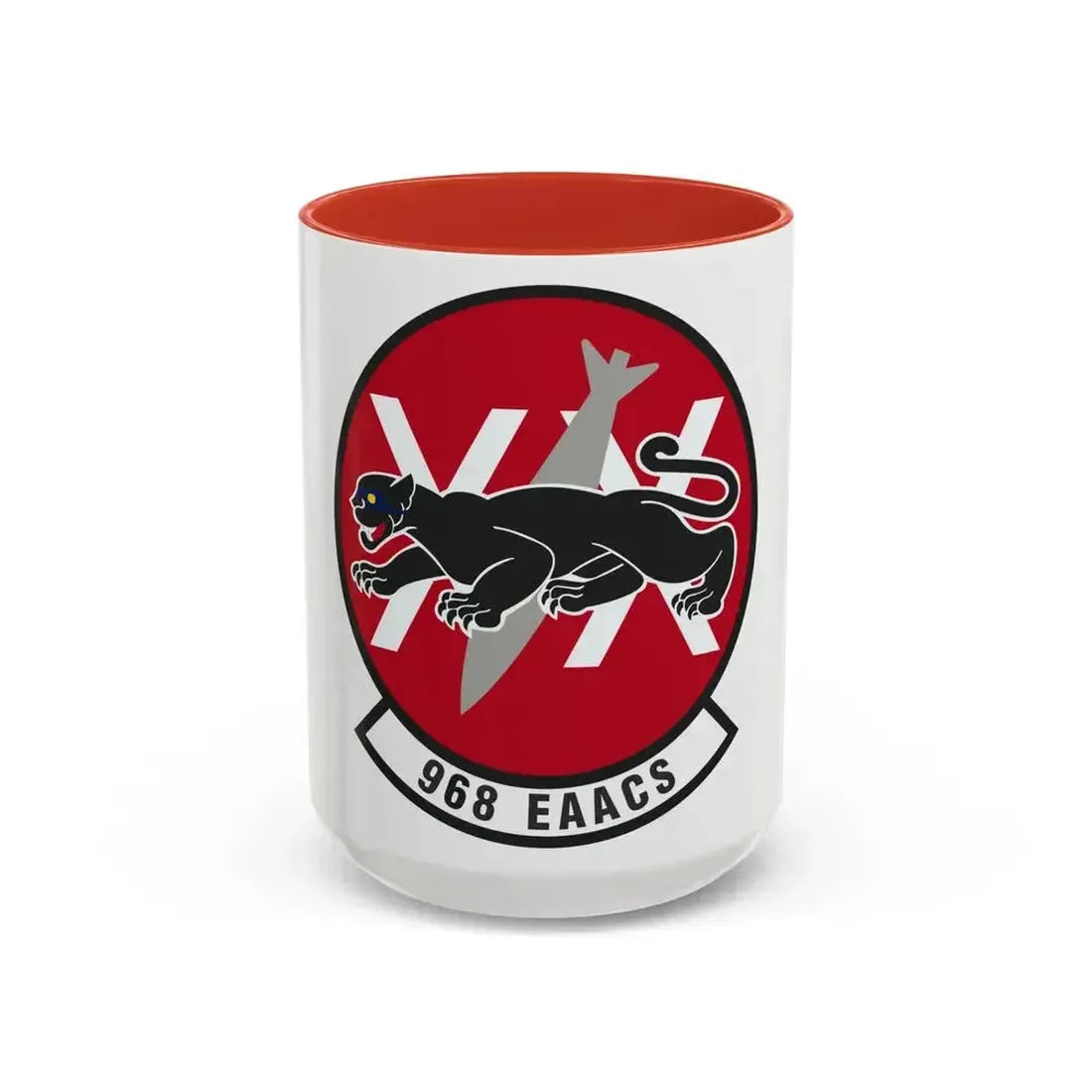 968th Expeditionary Airborne Air Control Squadron (U.S. Air Force) Accent Coffee Mug 15oz Red - Go Mug Yourself
