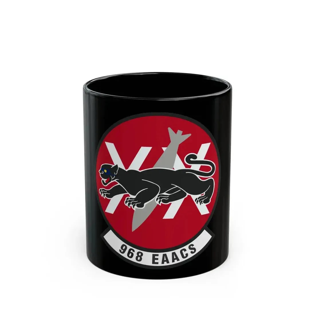 968th Expeditionary Airborne Air Control Squadron (U.S. Air Force) Black Coffee Mug 11oz - Go Mug Yourself