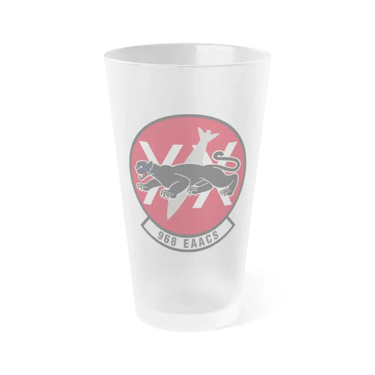 968th Expeditionary Airborne Air Control Squadron (U.S. Air Force) Frosted Pint Glass 16oz Default Title - Go Mug Yourself