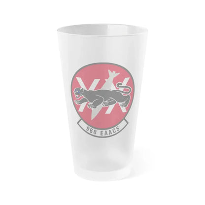 968th Expeditionary Airborne Air Control Squadron (U.S. Air Force) Frosted Pint Glass 16oz Default Title - Go Mug Yourself