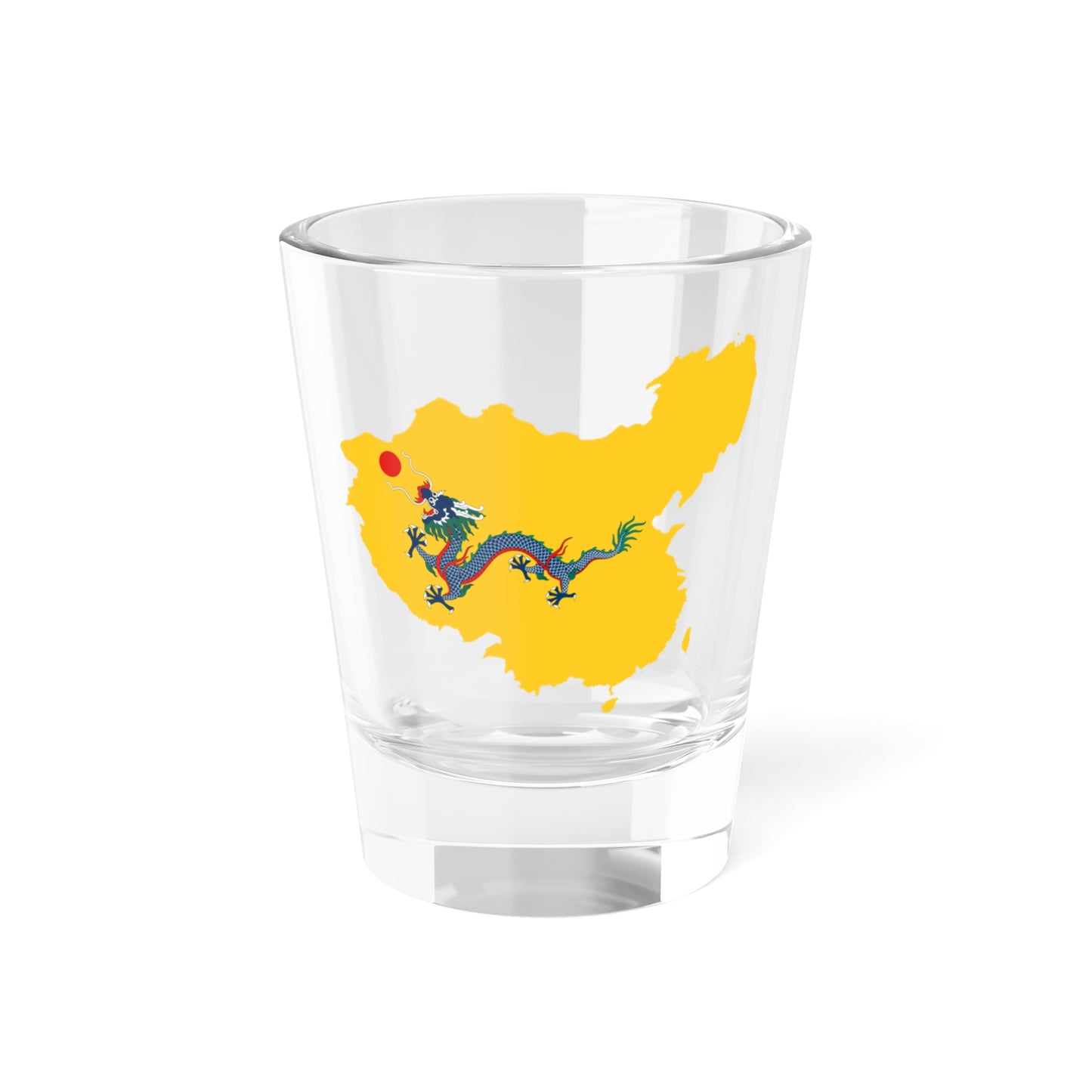 Flag map of the Qing dynasty 1820 (China) Shot Glass 1.5oz