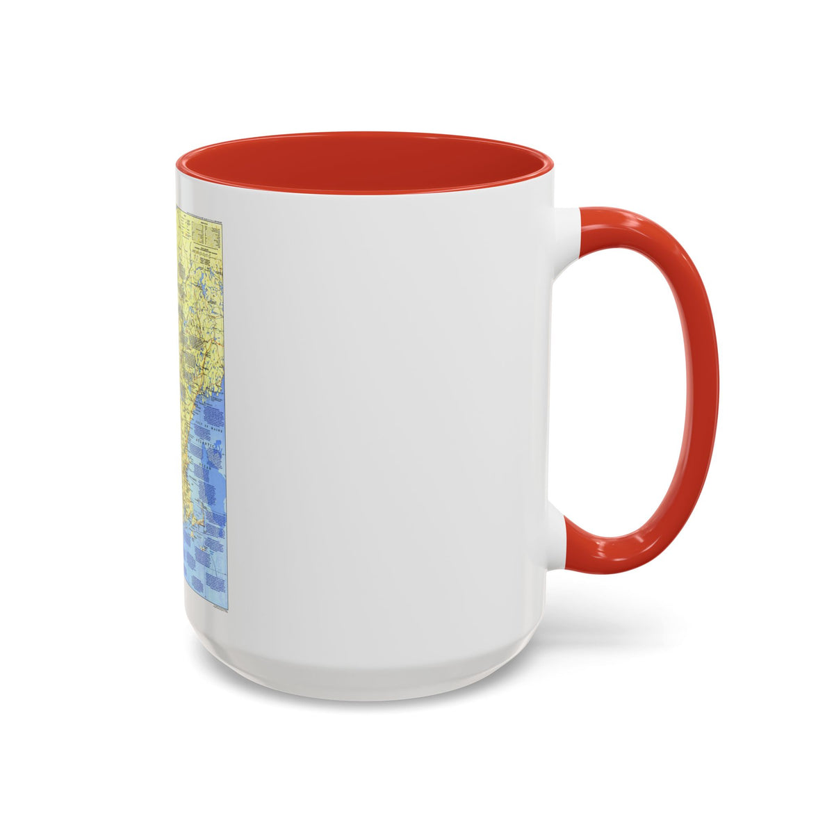 USA - New England 1 (1987) (Map) Accent Coffee Mug