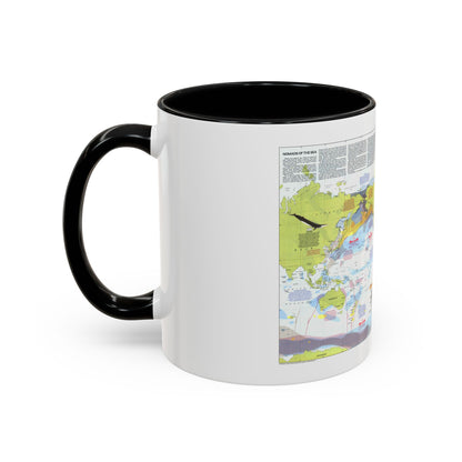 Great Whales, Migration and Range (1976) (Map) Accent Coffee Mug