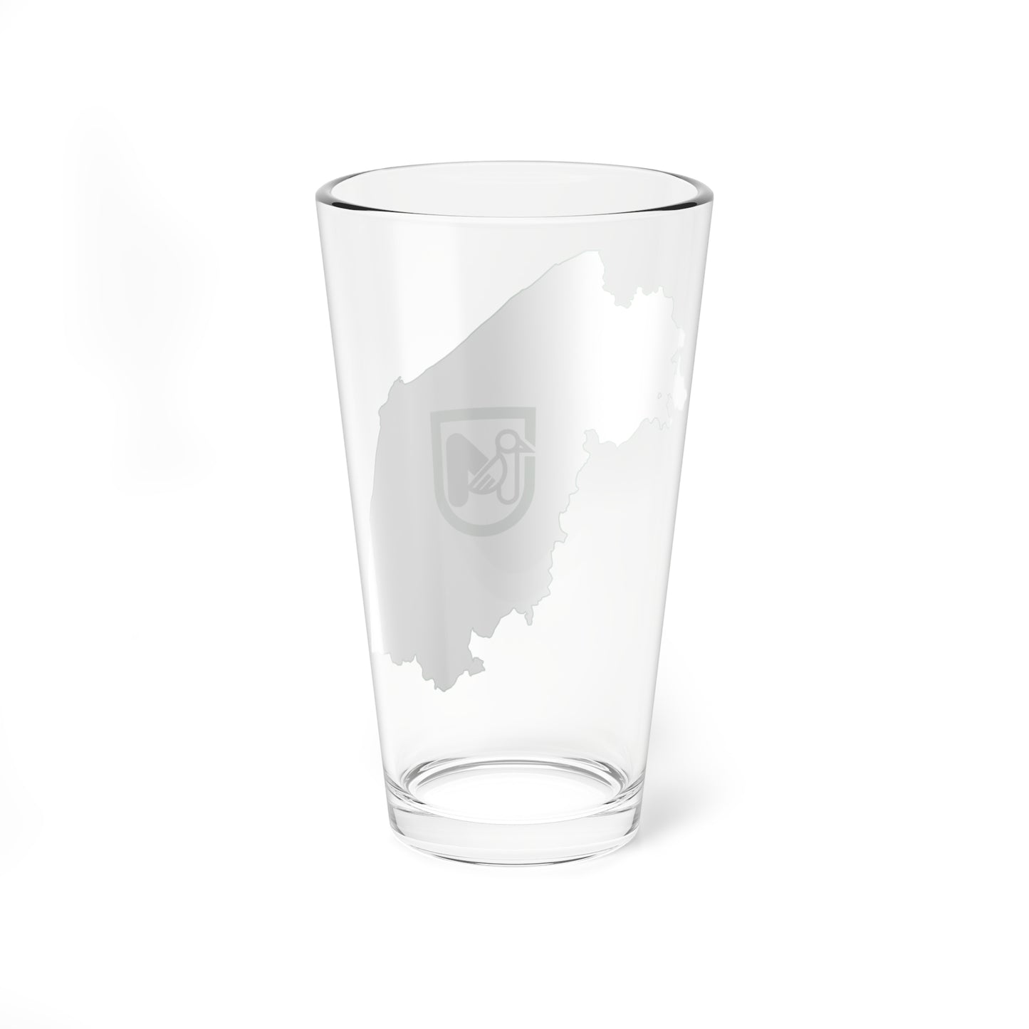Flag map of Marche (Italy) Pint Glass 16oz