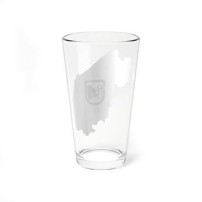 Flag map of Marche (Italy) Pint Glass 16oz