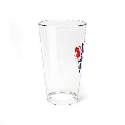 Flag-map of Svalbard (Norway) Pint Glass 16oz