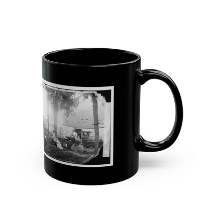Cedar Mountain, Va. Family Group Before The House In Which Gen. Charles S. Winder (C.S.A.) Died (U.S. Civil War) Black Coffee Mug