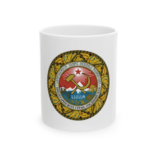 Emblem of the Georgian SSR-2 - White Coffee Mug