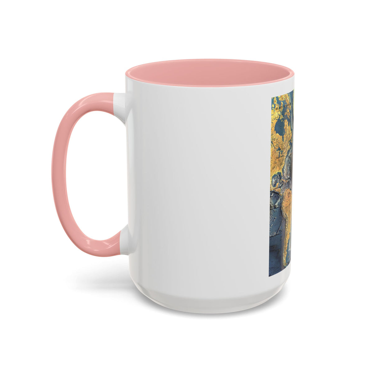 Atlantic Ocean Floor (1968) (Map) Accent Coffee Mug
