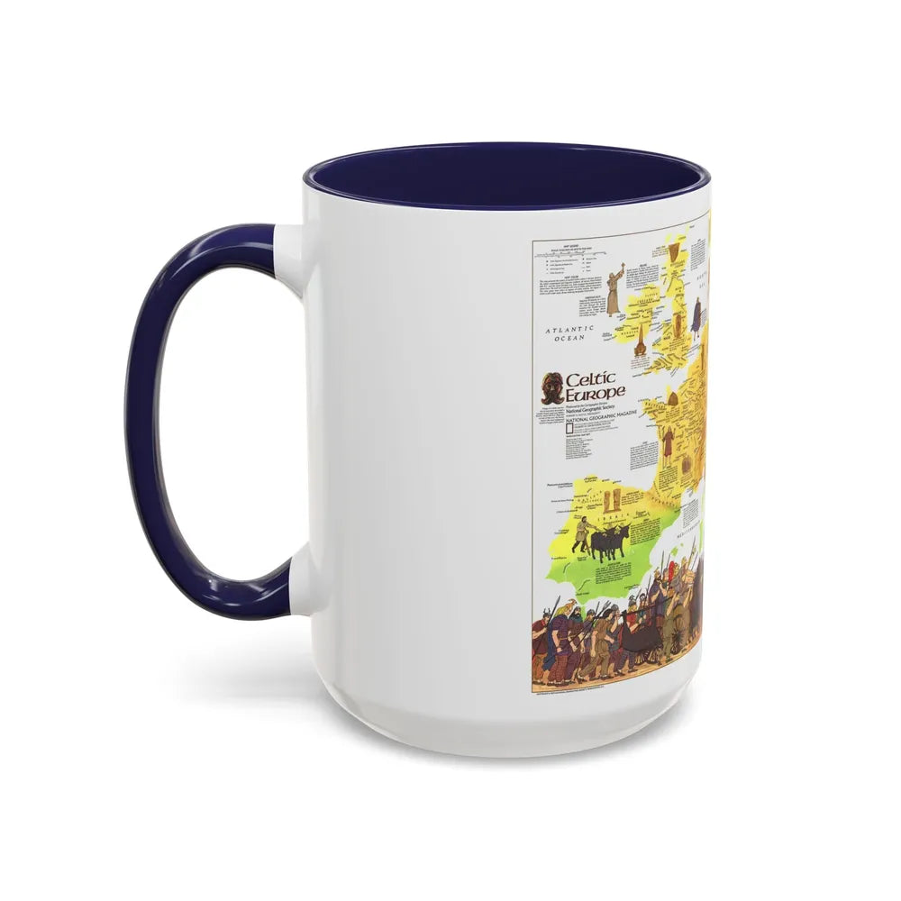 Europe - Celtic (1977) (Map) Accent Coffee Mug-Go Mug Yourself