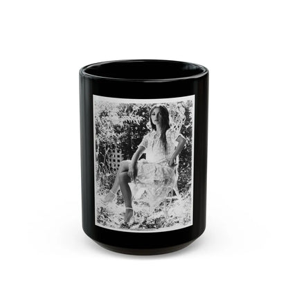 Jane Seymour #32 (Vintage Female Icon) Black Coffee Mug-15oz-Go Mug Yourself