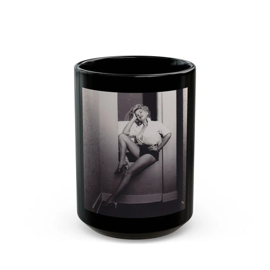 Barbara Nichols #540 (Vintage Female Icon) Black Coffee Mug-15oz-Go Mug Yourself