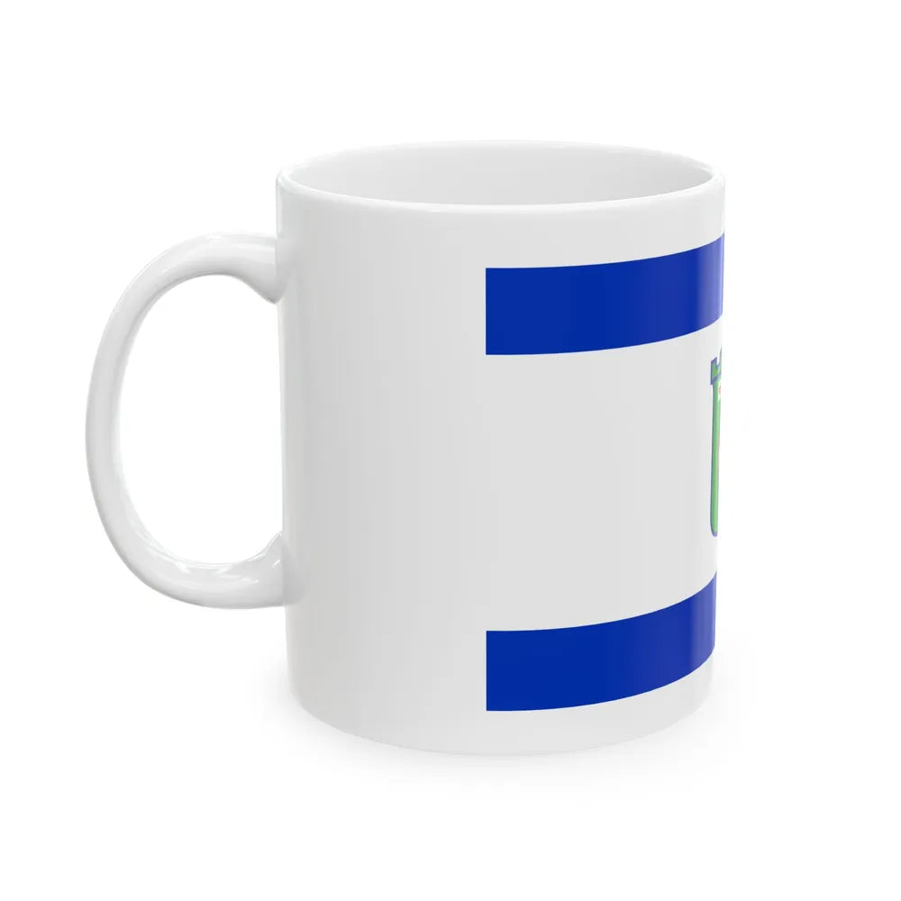 Flag of Tel Aviv Israel - White Coffee Mug-Go Mug Yourself