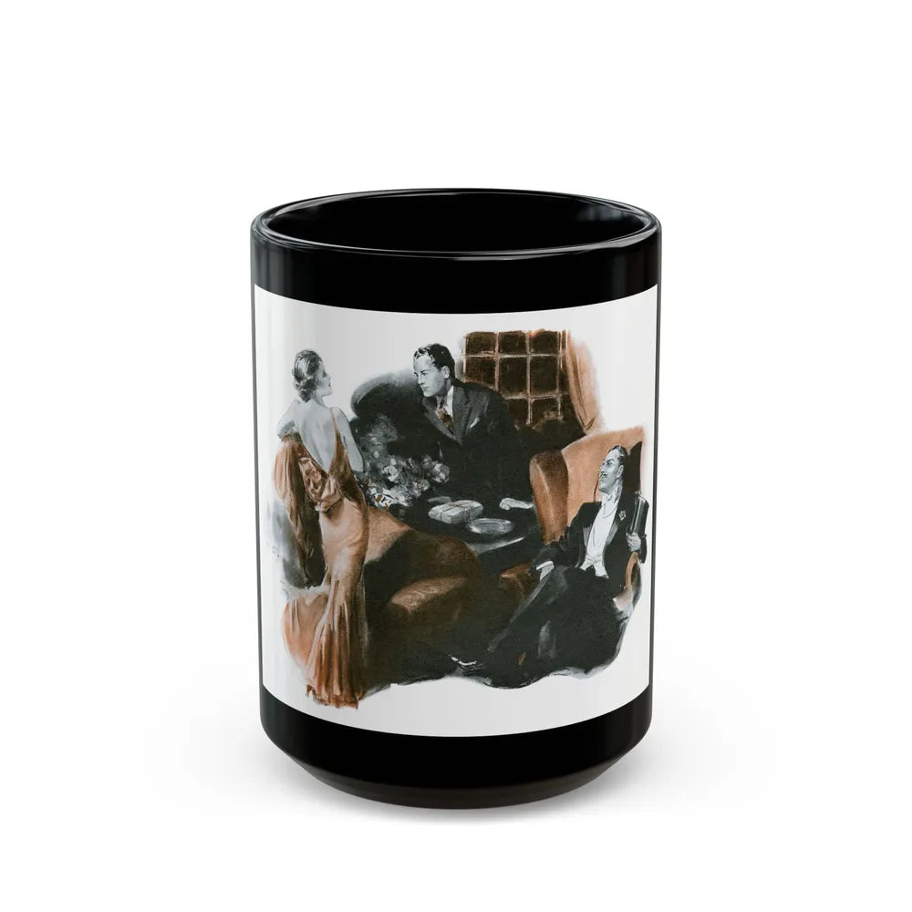 Brown Orchids by Nell Young (2), Good Housekeeping, 1934 - Black Coffee Mug-15oz-Go Mug Yourself