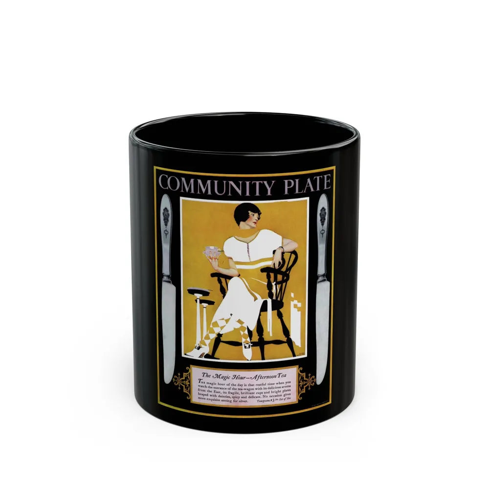 Community Plate, Woman's Home Companion, November 1924 - Black Coffee Mug-11oz-Go Mug Yourself