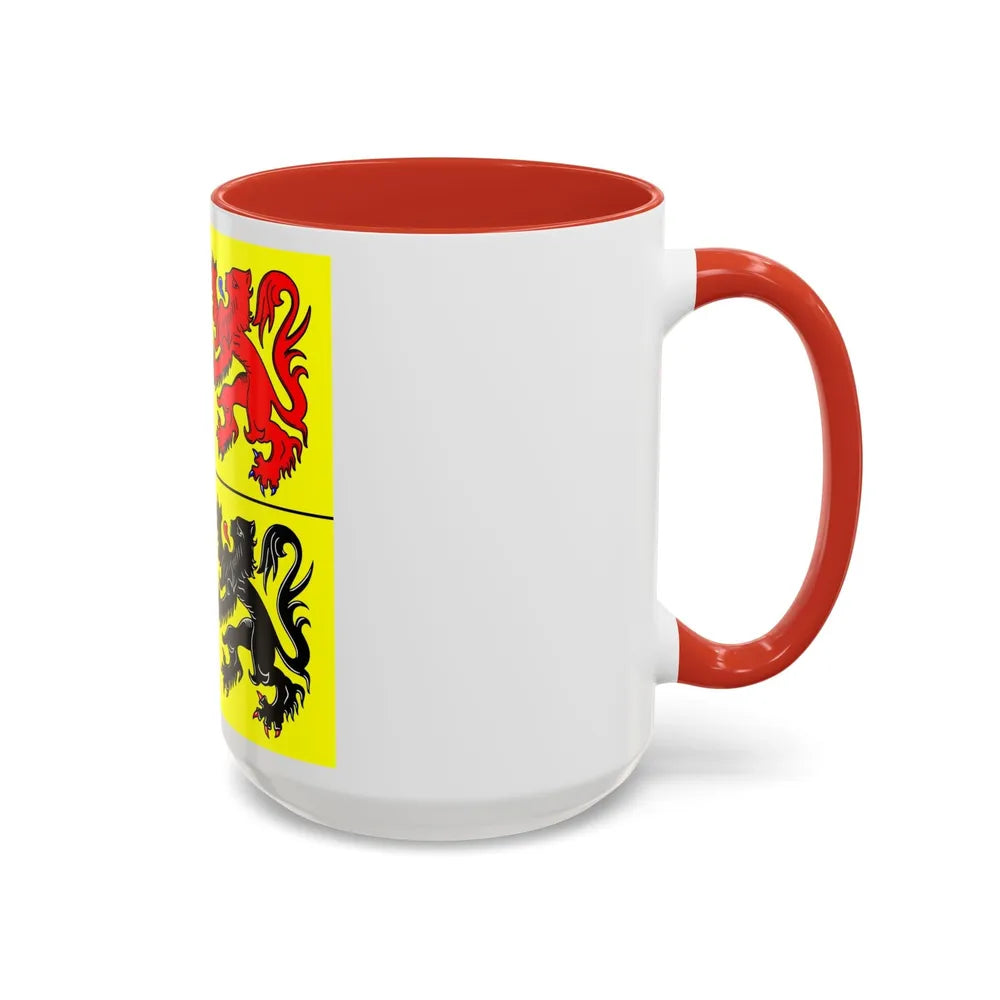 Flag of Hainaut Belgium - Accent Coffee Mug-Go Mug Yourself