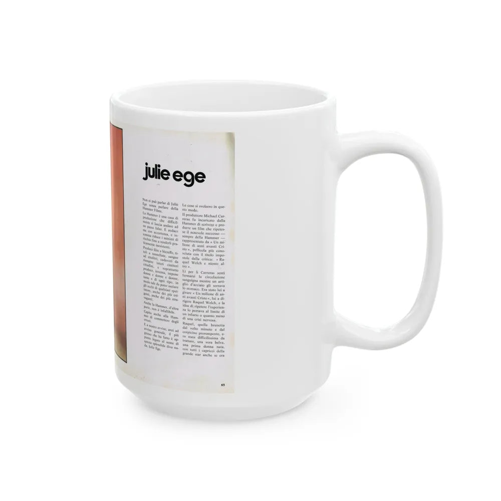 Julie Ege #210 (Vintage Female Icon) White Coffee Mug-Go Mug Yourself