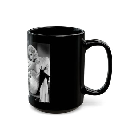 Barbara Lang #33 (Vintage Female Icon) Black Coffee Mug-Go Mug Yourself