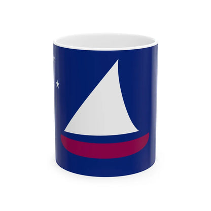 Flag of Sonsorol Palau - White Coffee Mug-11oz-Go Mug Yourself