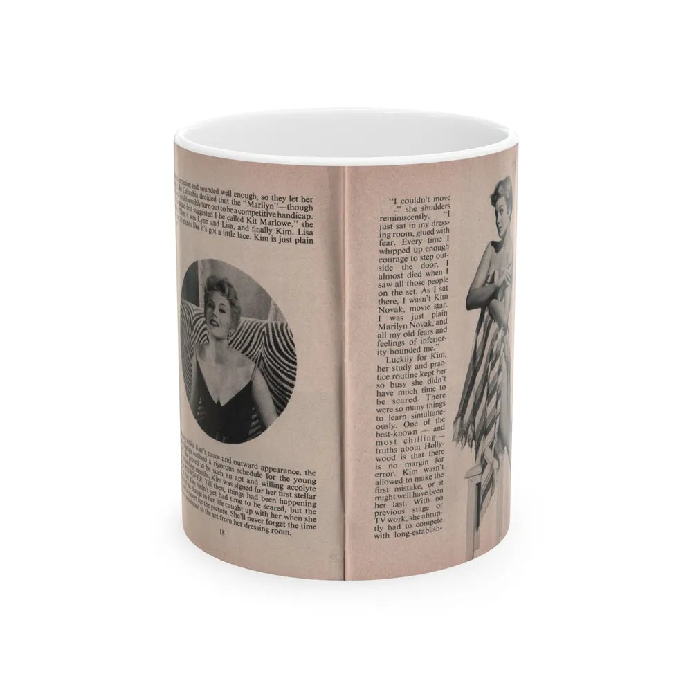 Kim Novak #148 - Scanned Mag. 66 Photos (Vintage Female Icon) White Coffee Mug-11oz-Go Mug Yourself