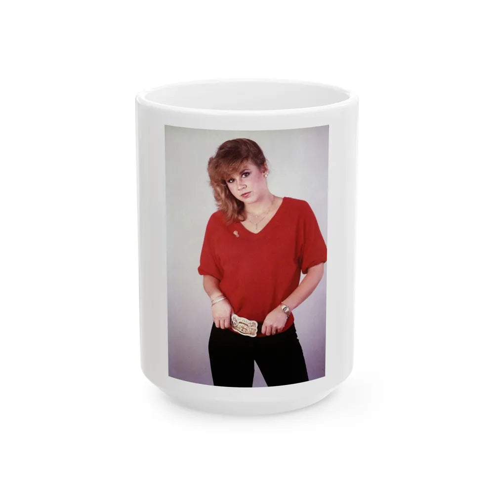 Linda Blair #273 (Vintage Female Icon) White Coffee Mug-15oz-Go Mug Yourself