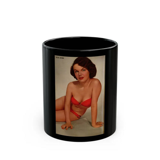 Helene Hayden #13 - 1 Color Pin-Up Photo from Picture Scope Digest Mag. Jan. '57 (Vintage Female Icon) Black Coffee Mug-11oz-Go Mug Yourself