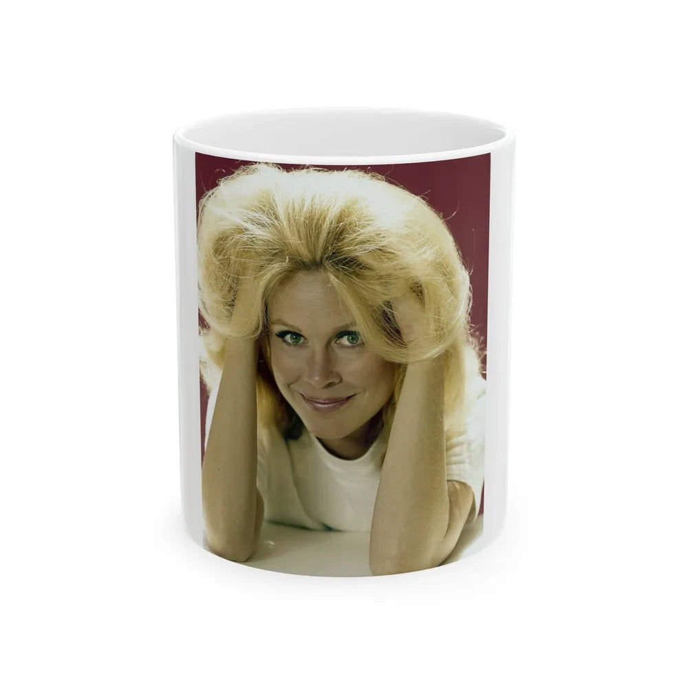 Elizabeth Montgomery #100 (Vintage Female Icon) White Coffee Mug-11oz-Go Mug Yourself