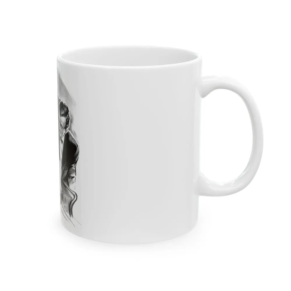 Comedienne, interior magazine illustration - White Coffee Mug-Go Mug Yourself